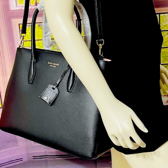 NWT Kate Spade Eva medium black handbag Satchel - Picture 5 of 14